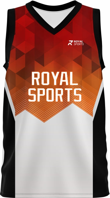 Blaze Performance orange and black custom basketball jersey design BB013