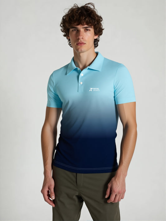 Ocean Fade Travel polo Blue Tshirt