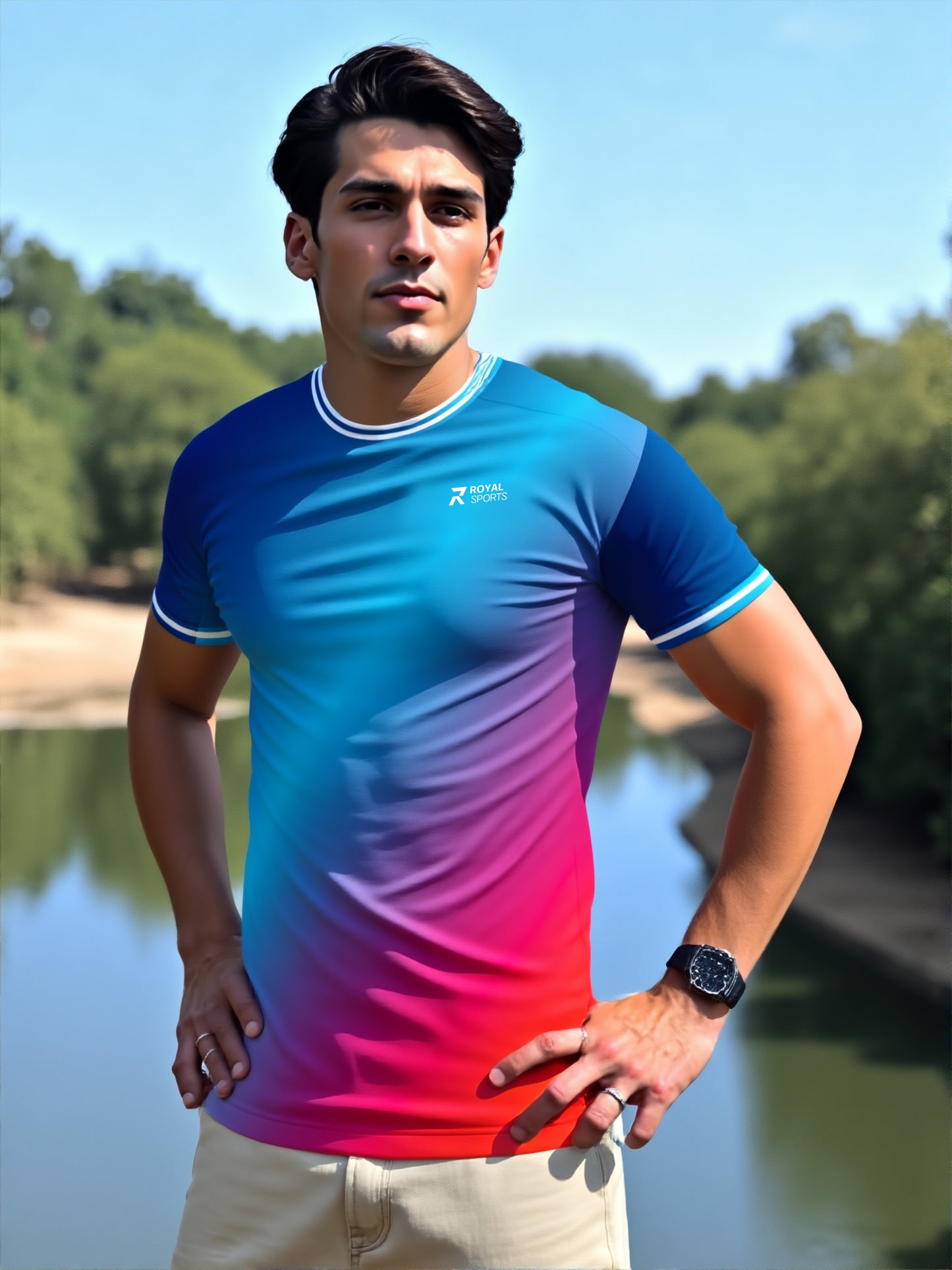 Aurora Edge Round neck sports tshirt